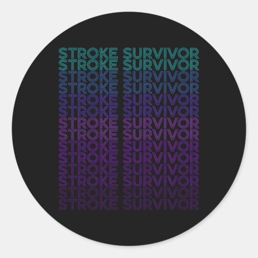 Bewustzijn van beroerte ronde sticker (Voorkant)