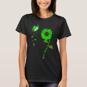 Bewustzijn van bipolaire stoornis Green Butterfly T-shirt