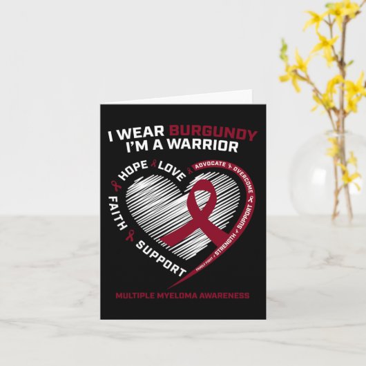 Bewustzijn van bloedkanker Bourgondisch multipel m Kaart (Gele Bloem)