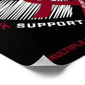 Bewustzijn van bloedkanker Bourgondisch multipel m Poster (Hoek)