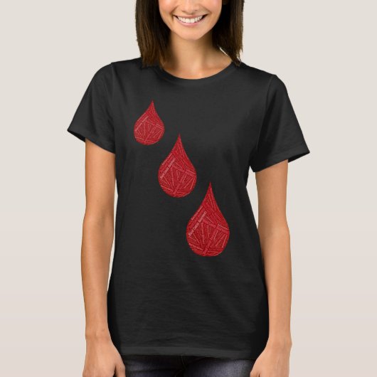 Bewustzijn van bloedkanker t-shirt (Voorkant)
