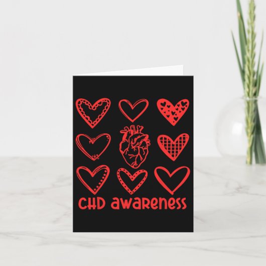 Bewustzijn van CHD Anatomische Hartziekte Bewustzi Kaart (Voorkant)