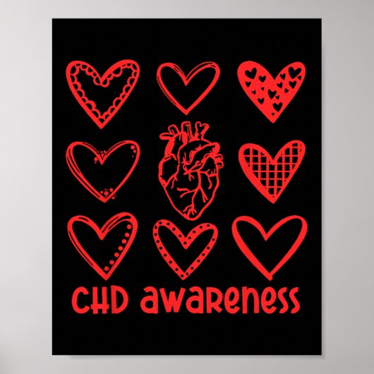 Bewustzijn van CHD Anatomische Hartziekte Bewustzi Poster (Voorkant)