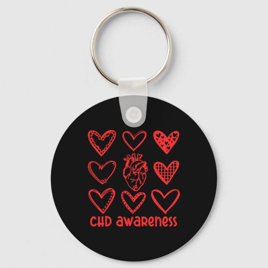Bewustzijn van CHD Anatomische Hartziekte Bewustzi Sleutelhanger (Voorkant)
