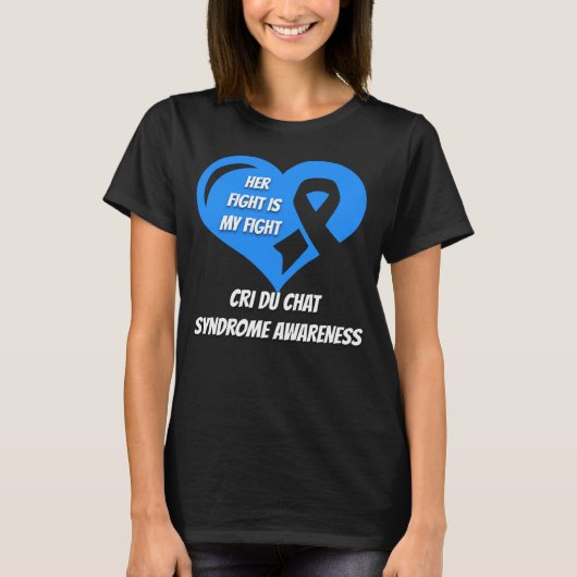 Bewustzijn van CRI DU Chat-syndroom T-shirt (Voorkant)