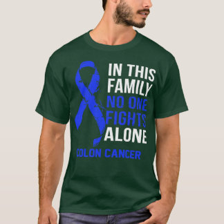 Bewustzijn van darmkanker Niemand vecht alleen Hoo T-shirt
