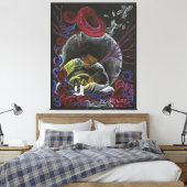 Bewustzijn van de celpijn in het beest canvas afdruk (Insitu (Slaapkamer))