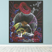 Bewustzijn van de celpijn in het beest canvas afdruk (Insitu (Houten vloer))