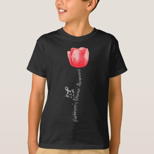 Bewustzijn van de ziekte van Parkinson Tulip - apr T-shirt (Voorkant)