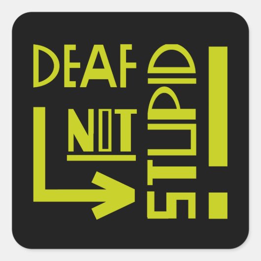 Bewustzijn van doven vierkante sticker (Voorkant)
