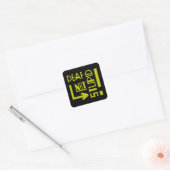 Bewustzijn van doven vierkante sticker (Envelop)