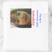 Bewustzijn van dyspraxie rechthoekige sticker (Tas)