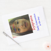 Bewustzijn van dyspraxie rechthoekige sticker (Envelop)
