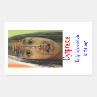 Bewustzijn van dyspraxie rechthoekige sticker