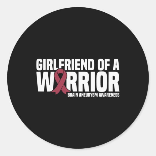 Bewustzijn van een Warrior Brain Aneurysm Ronde Sticker (Voorkant)