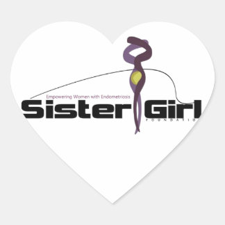 Bewustzijn van endometriose ondersteunen hart sticker