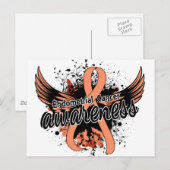 Bewustzijn van endometriumkanker 16 briefkaart (Voorkant / Achterkant)