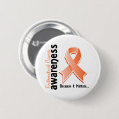 Bewustzijn van endometriumkanker 5 ronde button 5,7 cm (Voorkant /achterkant)