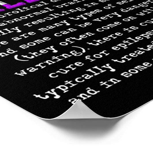 Bewustzijn van epilepsie bestrijden Maand van epil Poster (Hoek)