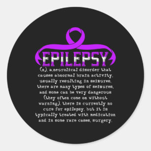 Bewustzijn van epilepsie bestrijden Maand van epil Ronde Sticker