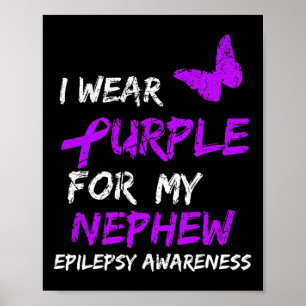 Bewustzijn van epilepsie Ik Draag Paarse voor mijn Poster