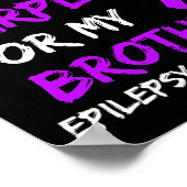 Bewustzijn van epilepsie Ik Draag Paarse voor mijn Poster (Hoek)