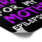 Bewustzijn van epilepsie Ik Draag Paarse voor mijn Poster (Hoek)