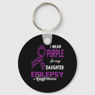 Bewustzijn van epilepsie Ik Draag Paarse voor mijn Sleutelhanger