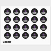 Bewustzijn van epilepsie in de hartslag ronde sticker (Vel)