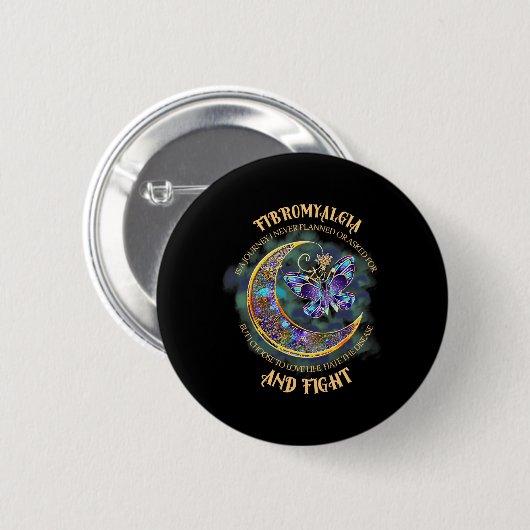 - Bewustzijn van fibromyalgie 23 Ronde Button 5,7 Cm (Voorkant /achterkant)