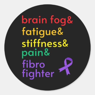 Bewustzijn van fibromyalgie ronde sticker