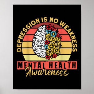 Bewustzijn van geestelijke gezondheid Depressie Ze Poster