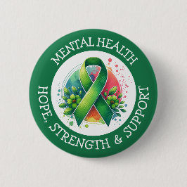 Bewustzijn van geestelijke gezondheid - Ondersteun Ronde Button 5,7 Cm
