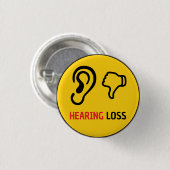 bewustzijn van gehoorverlies ronde button 3,2 cm (Voorkant /achterkant)