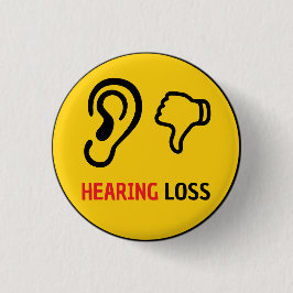 bewustzijn van gehoorverlies ronde button 3,2 cm
