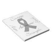 Bewustzijn van grijze-lintkanker notitieblok (Schuin)