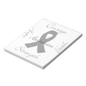 Bewustzijn van grijze-lintkanker notitieblok (Linkerzijde)