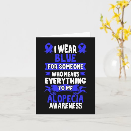 Bewustzijn van haaruitval - Alopecia Areata Kaart (Gele Bloem)