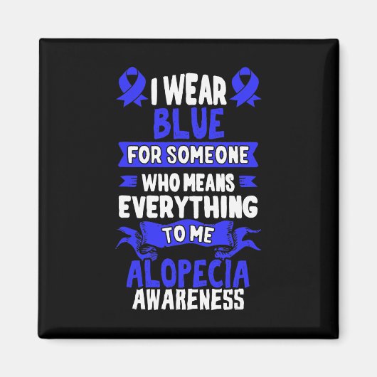 Bewustzijn van haarverlies - Alopecia Areata Magneet (Voorkant)