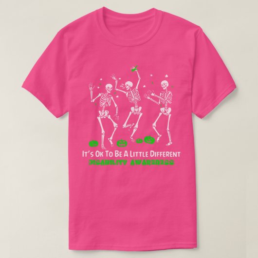 Bewustzijn van handicaps is een beetje anders t-shirt (Design voorkant)