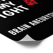 Bewustzijn van hersenaneurysma 5 poster (Hoek)