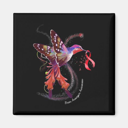 Bewustzijn van hersenaneurysma van bordeauxrood li magneet (Voorkant)