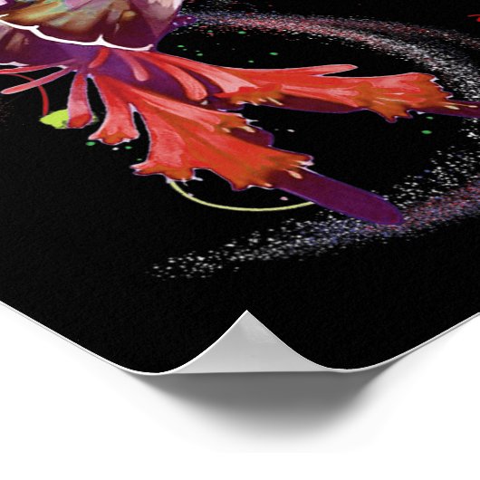 Bewustzijn van hersenaneurysma van bordeauxrood li poster (Hoek)