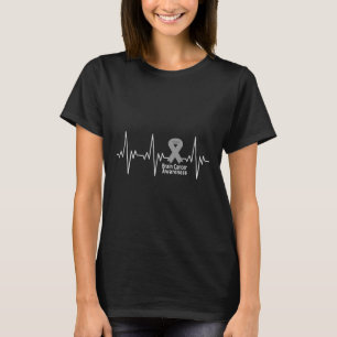 Bewustzijn van hersenkanker Hartslag Wereldhersent T-shirt