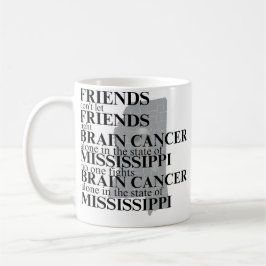 Bewustzijn van hersenkanker in Mississippi Koffiemok