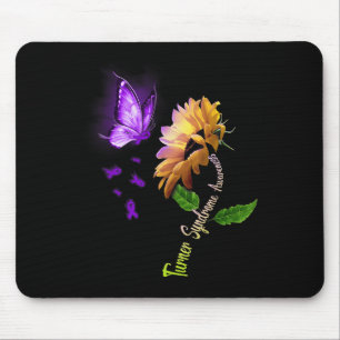 Bewustzijn van het Butterfly Sunflower Turner-synd Muismat