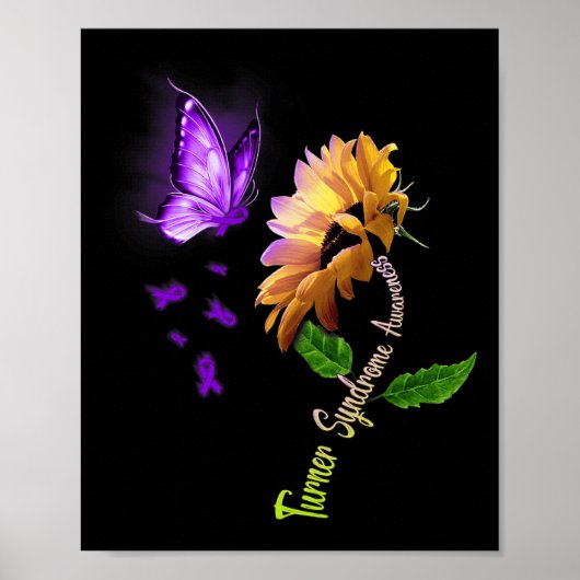 Bewustzijn van het Butterfly Sunflower Turner-synd Poster (Voorkant)