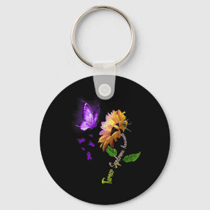 Bewustzijn van het Butterfly Sunflower Turner-synd Sleutelhanger