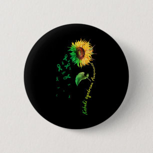Bewustzijn van het Kabuki-syndroom Sunflower Down- Ronde Button 5,7 Cm
