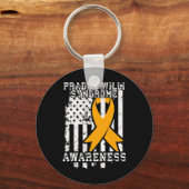 Bewustzijn van het Prader Willi-syndroom - Amerika Sleutelhanger (Voorkant)